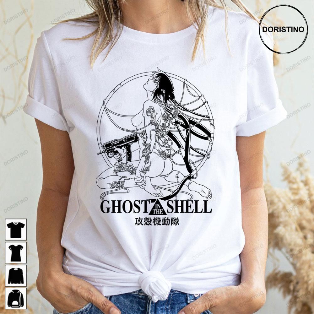 Black Line Ghost In The Shell Awesome Shirts